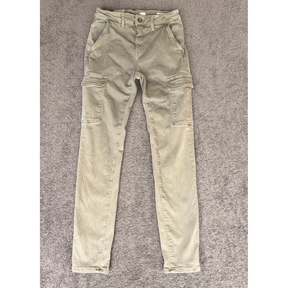 Mavi Arina High Rise Skinny Cargo Pants Olive‎ Green Stretch Twill 25 3079